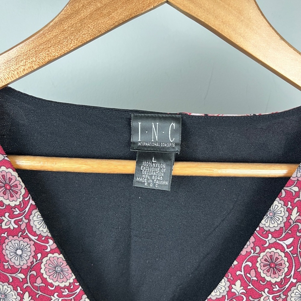 INC‎ International Concepts Y2K Fairygoth Top Womens L Nylon Mesh Floral Vintage - Picture 6 of 6